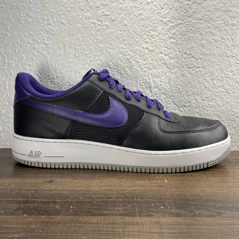 Nike By You Air Force 1 Low Men's Black Purple Shoes - Men's Size 13